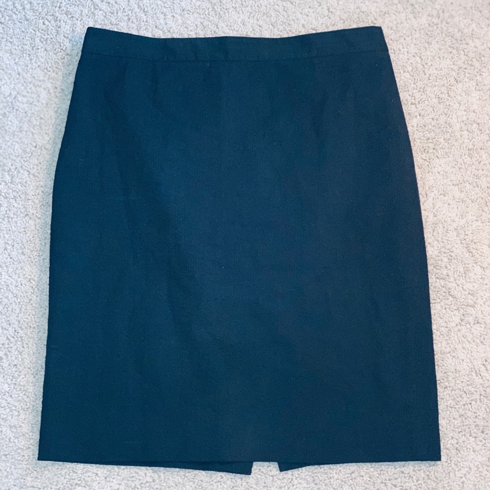 J. Crew Navy Seersucker Skirt